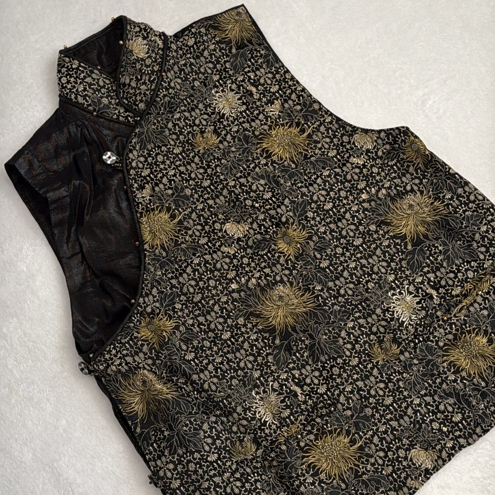 {NWT} Nadya | Reversible Mixed Media Tibet Tibetan Vest Top Handmade in Bali XS - Picture 3 of 16